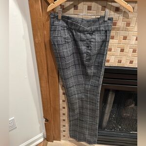 Ann Taylor Factory Gray Plaid Trousers